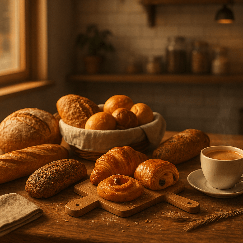 Artisan bakery counter